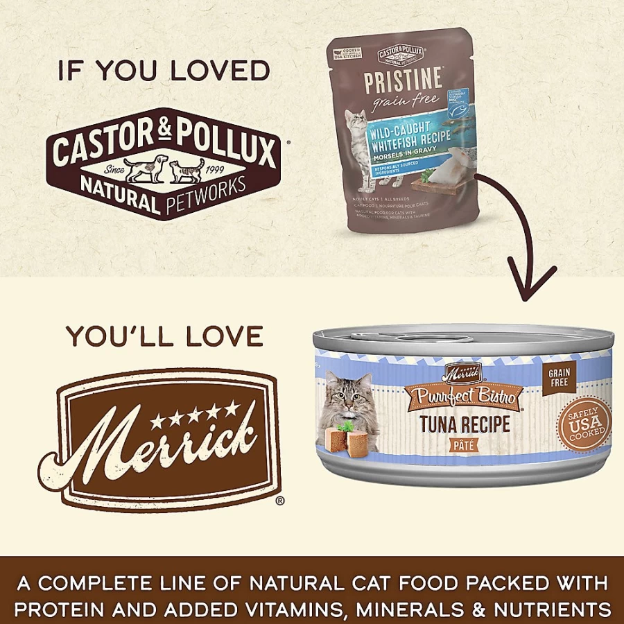PetSmart CastorPollux Pristine Grain-Free Wet Cat Food for Adults - 3 Oz. Can, No Corn, Natural Ingredients