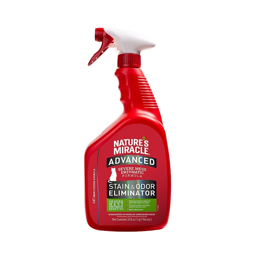 PetSmart Nature's Miracle Advanced Stain & Odor Remover for Cats - Eliminates Tough Messes