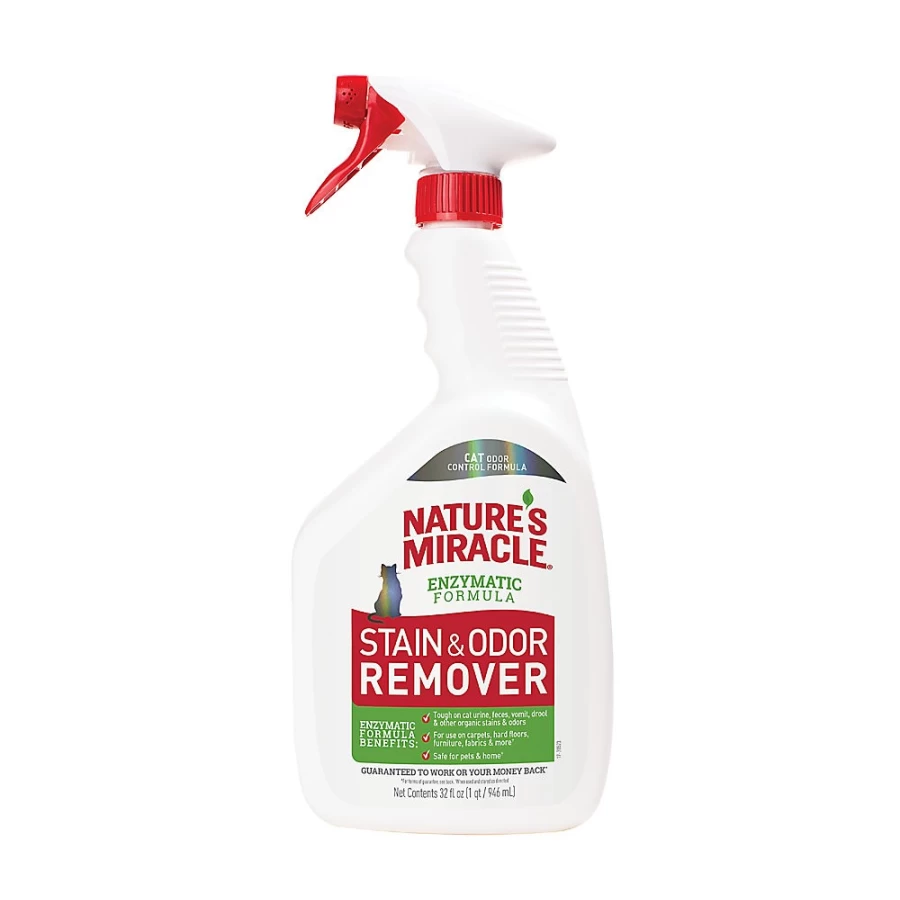 PetSmart Nature's Miracle Just for Cats Stain & Odor Remover - Eliminate Stubborn Pet Stains & Smells