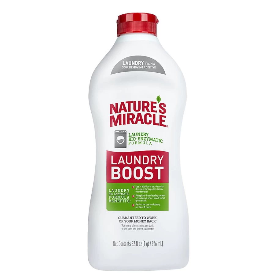 PetSmart Nature's Miracle Laundry Boost - Stain & Odor Remover Additive for Fresh, Clean Clothes