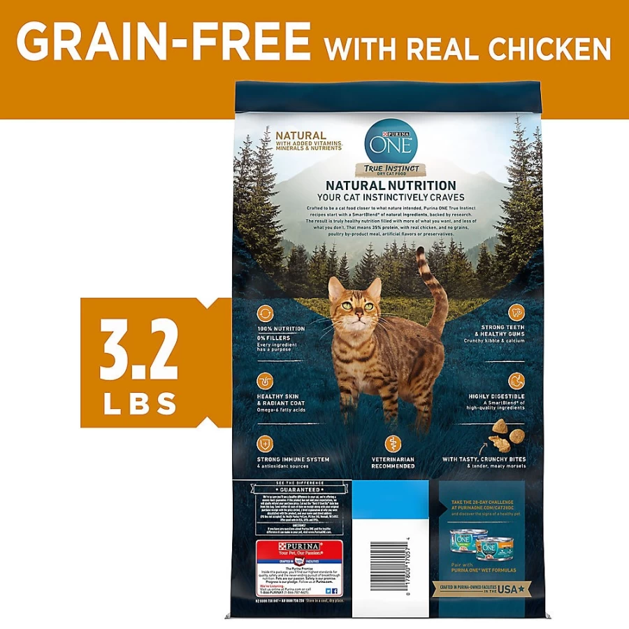 Purina ONE True Instinct High-Protein Natural Adult Dry Cat Food with Chicken | PetSmart