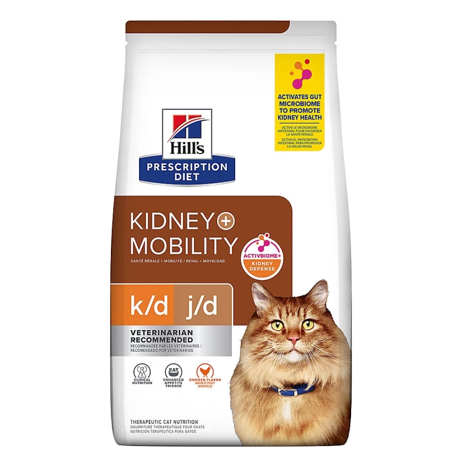 Hill's Prescription Diet k/d Kidney Care + j/d Joint Support Dry Cat Food - Chicken | Vet-Recommended Kidney & Joint Health Cat Food | PetSmart