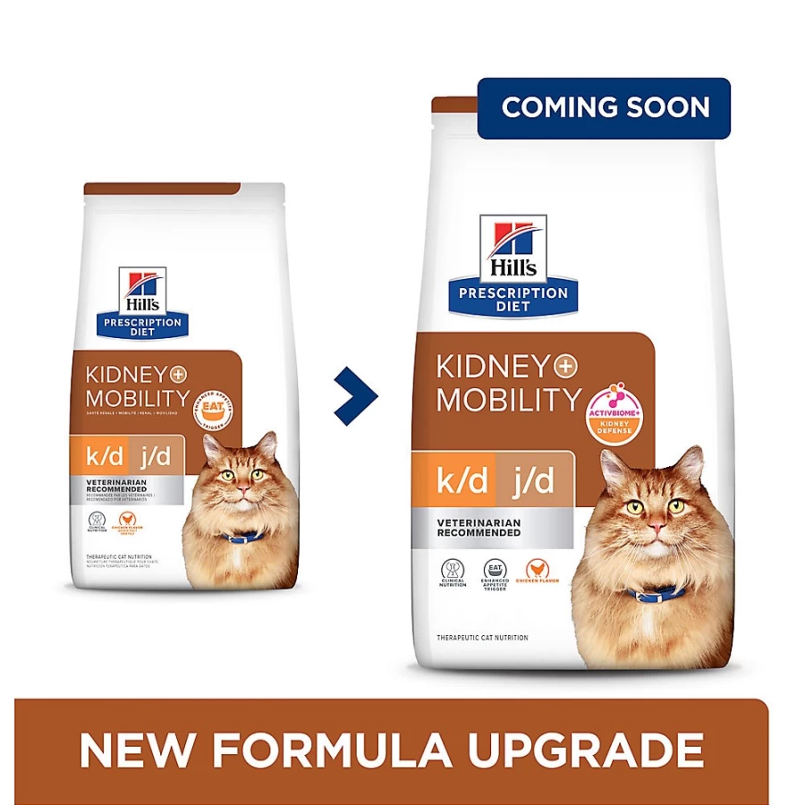 Hill's Prescription Diet k/d Kidney Care + j/d Joint Support Dry Cat Food - Chicken | Vet-Recommended Kidney & Joint Health Cat Food | PetSmart