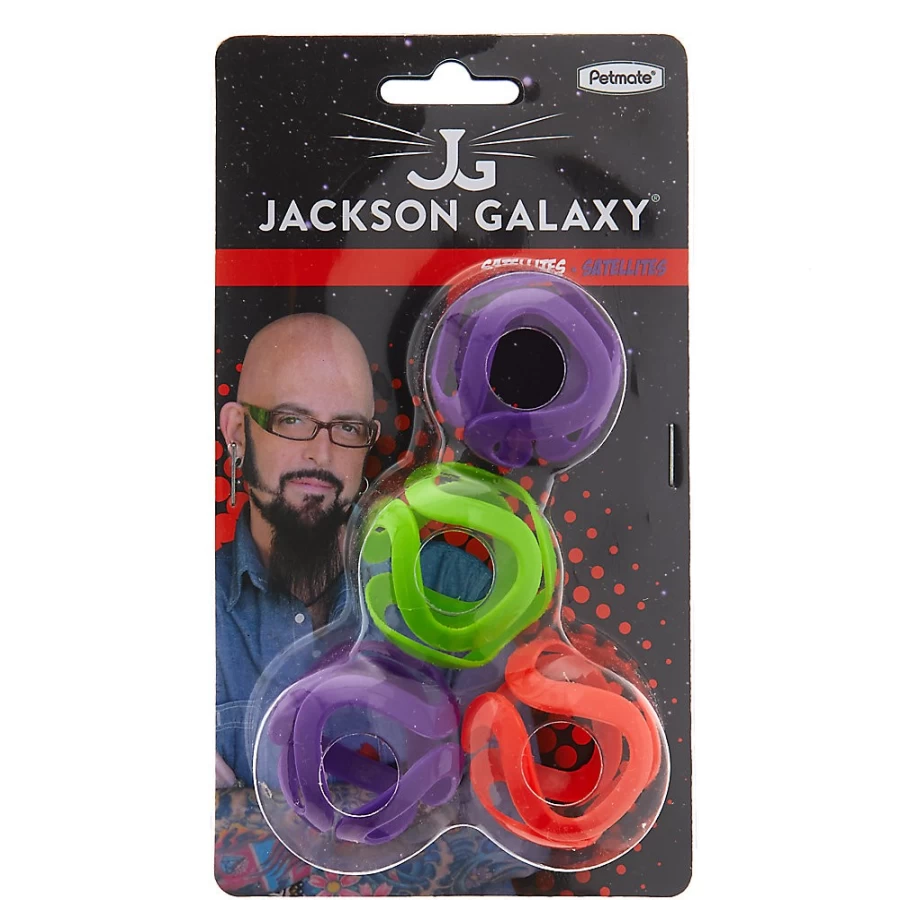 PetSmart Jackson Galaxy 4-Pack Satellite Ball Interactive Cat Toys for Play & Exercise