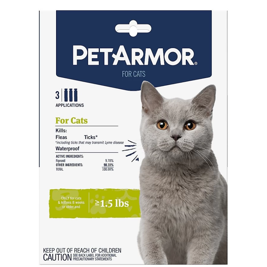 PetSmart Flea and Tick Treatment for Cats – 3-Month Supply, Safe for Cats Over 1.5 lbs