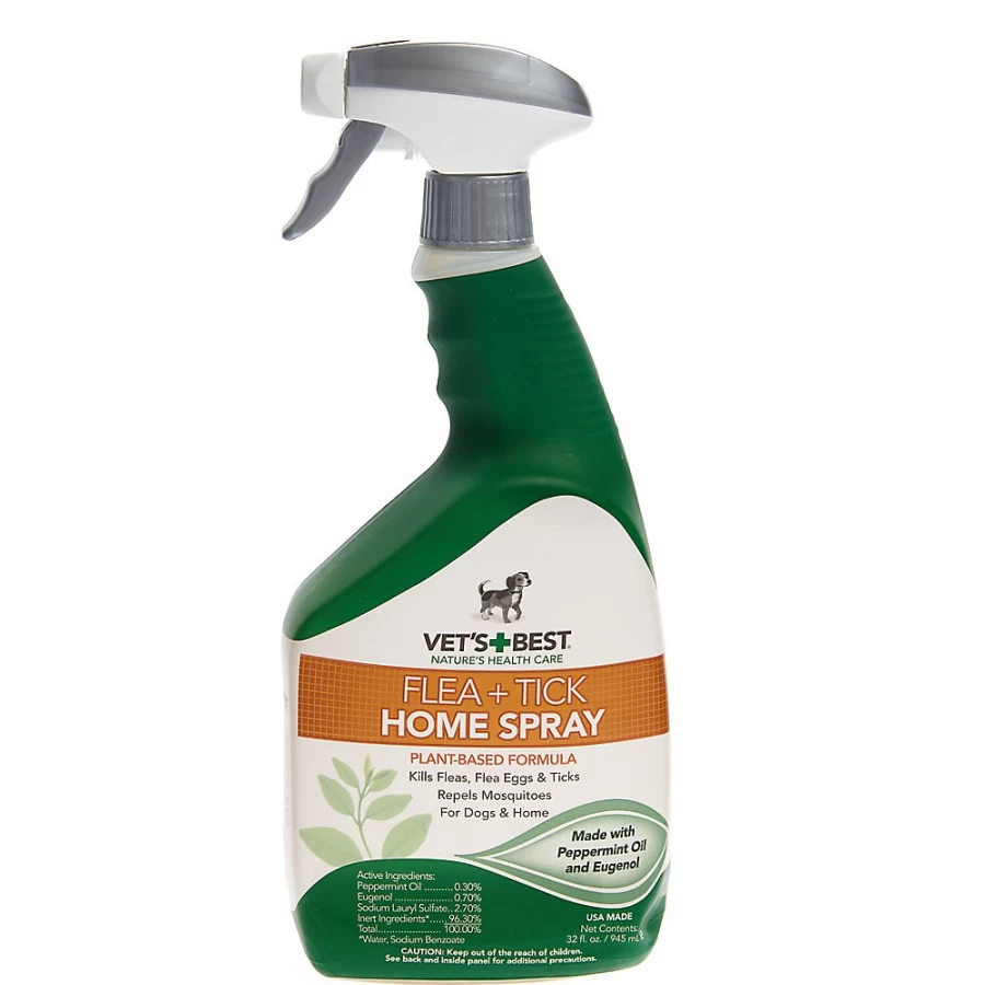PetSmart Vet's Best Flea & Tick Home Spray for Dogs & Cats – Natural Pest Control Treatment
