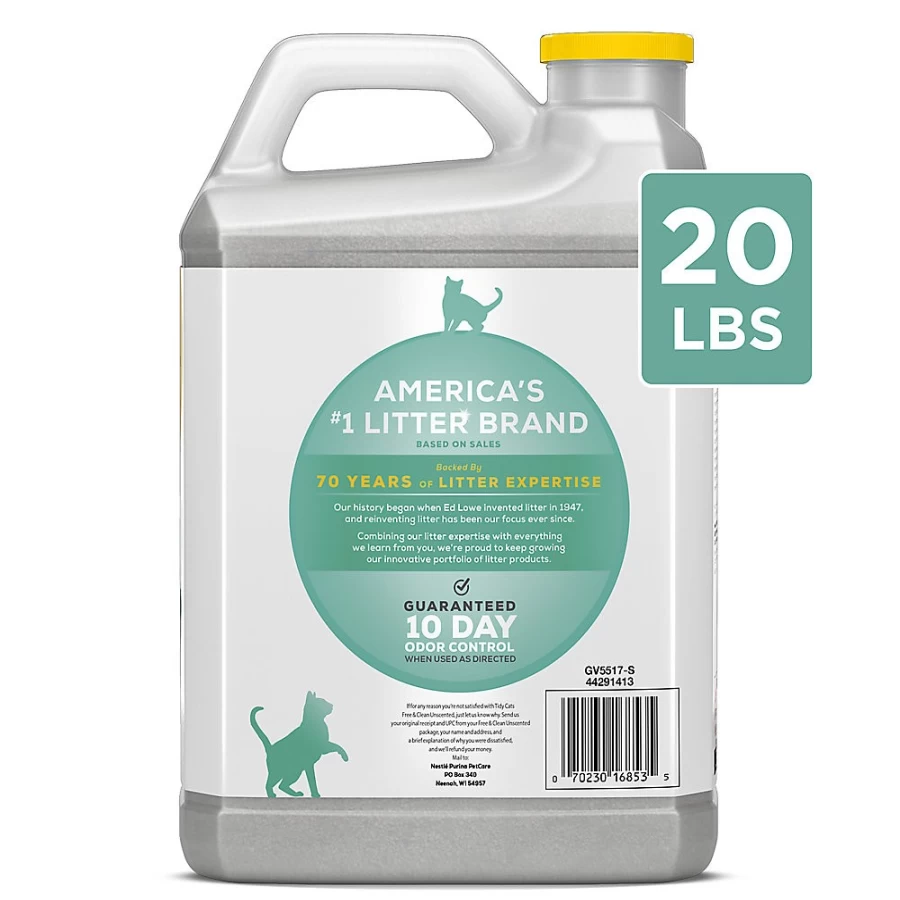 PetSmart Purina Tidy Cats Free & Clean Clumping Clay Litter for Multiple Cats - Unscented, Low Dust, Non-Tracking Formula