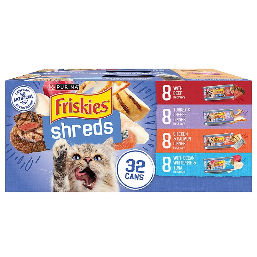 Purina Friskies Shreds Adult Wet Cat Food, 15.75 lb. Case - Savory Meat Flavors | PetSmart