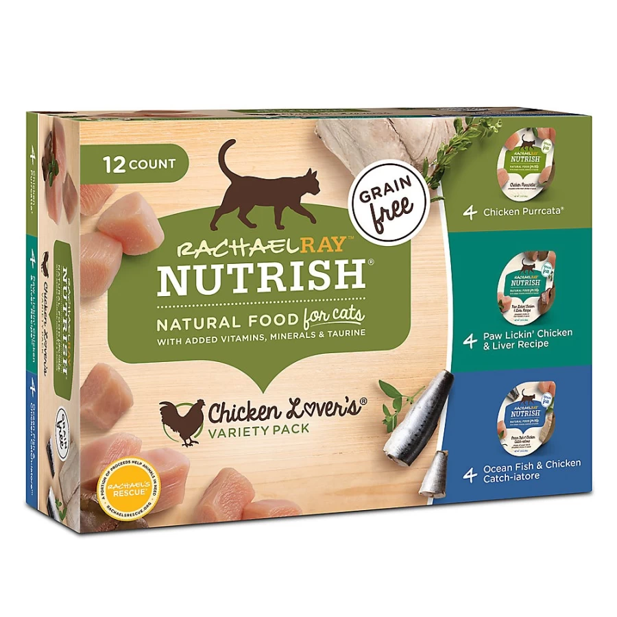 Rachael Ray Nutrish Wet Cat Food - Chicken, Liver & Ocean Fish Recipe | Grain-Free Pate | PetSmart