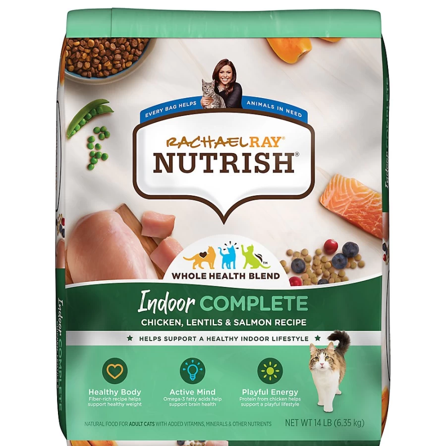 Rachael Ray Nutrish Adult Dry Cat Food with Chicken, Lentils & Salmon - Premium Natural Recipe by PetSmart