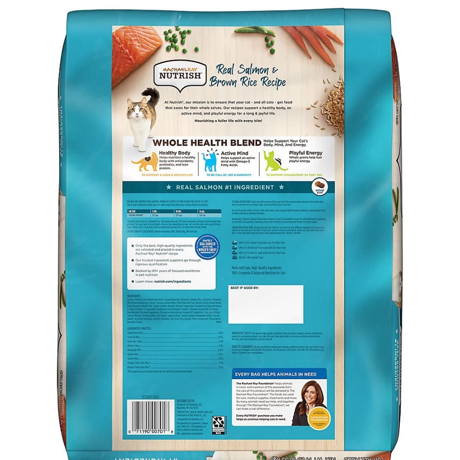 PetSmart Rachael Ray Nutrish Salmon & Brown Rice Dry Cat Food for All Life Stages