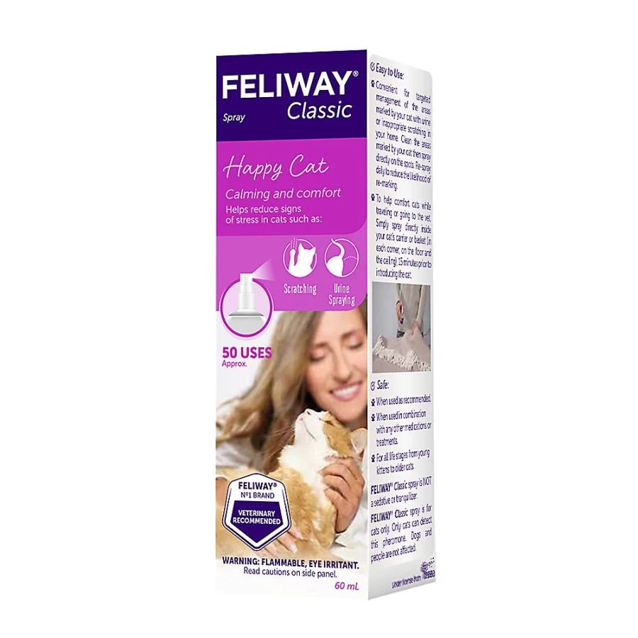 PetSmart Feliway Classic Cat Calming Spray 60ml – Reduce Stress & Anxiety in Cats