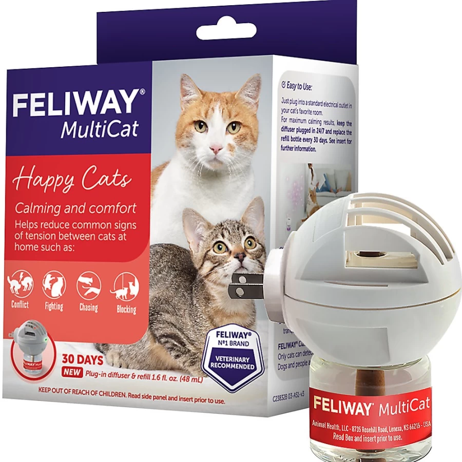 Feliway MultiCat Calming Diffuser Starter Kit for Cats – Reduce Stress & Fighting – PetSmart