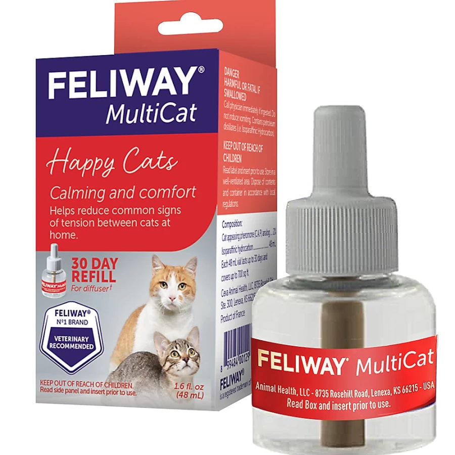 PetSmart Feliway MultiCat Calming Diffuser Refill for Cats – Stress Relief Solution