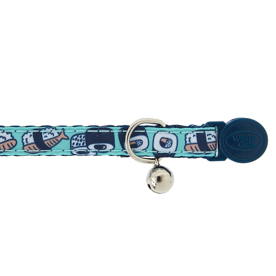 PetSmart Whisker City Breakaway Cat Collar - Sushi Themed Safe Escape Clasp for Cats