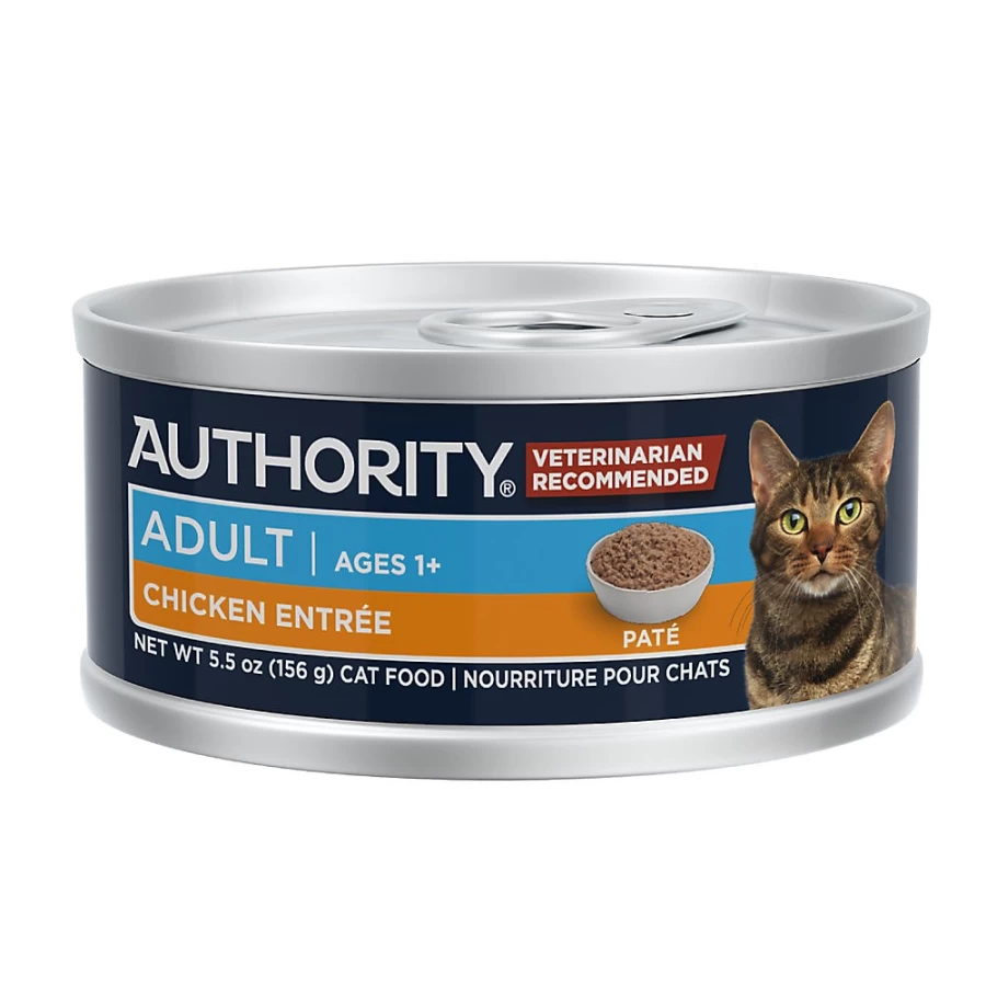 PetSmart Authority Everyday Health Adult Cat Wet Food Pate - 5.5 Oz, With-Grain, Nutrient-Rich Formula