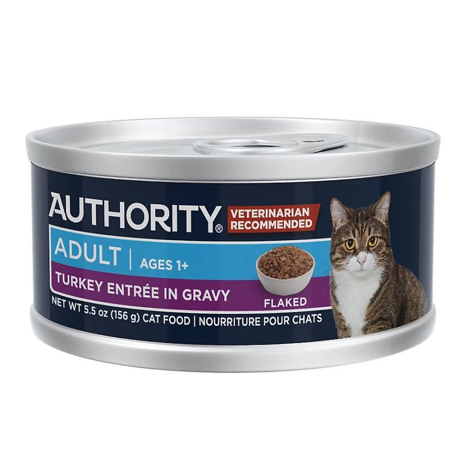 PetSmart Authority Everyday Health Adult Cat Wet Food - 5.5 Oz, Flaked in Gravy, High Protein Nutrition for Cats