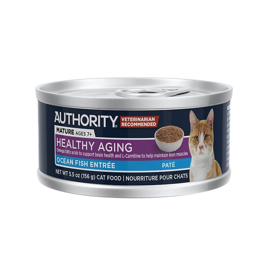 PetSmart Authority Everyday Health Senior Cat Wet Food - 5.5 Oz Pate With Grains for Mature Cats