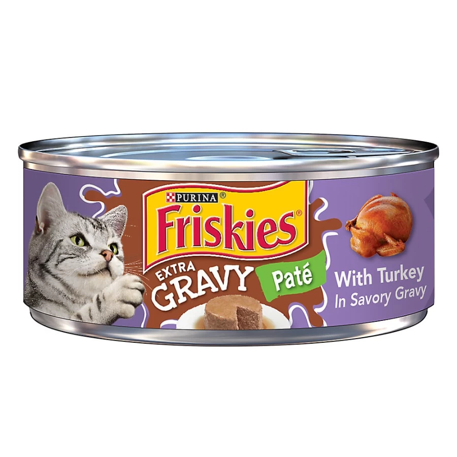 Purina Friskies Extra Gravy Wet Cat Food for Adults, 6.04 oz Can - Savory Meat Flavors | PetSmart