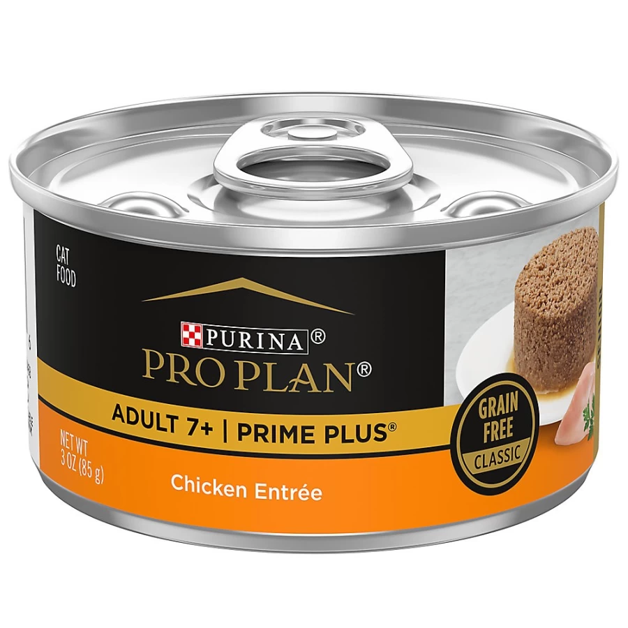 Purina Pro Plan Prime Plus Senior Wet Cat Food Grain Free with Vitamins - 3 Oz Can | PetSmart