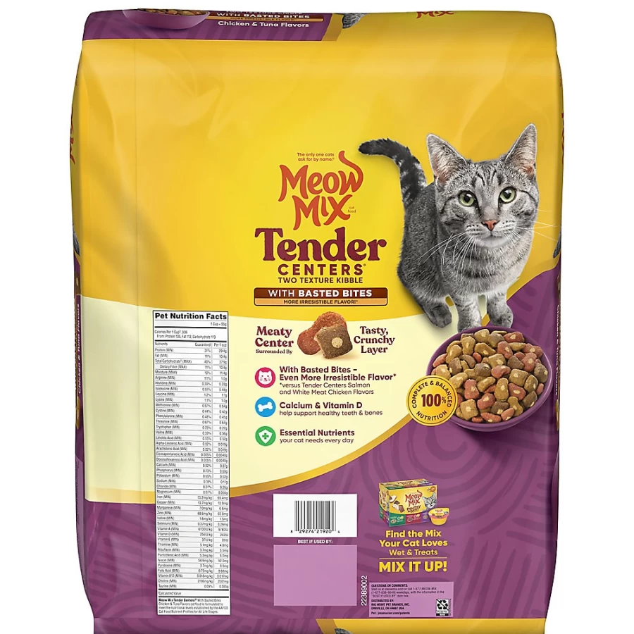PetSmart Meow Mix Tender Centers Dry Cat Food - Chicken & Tuna Flavor for All Life Stages