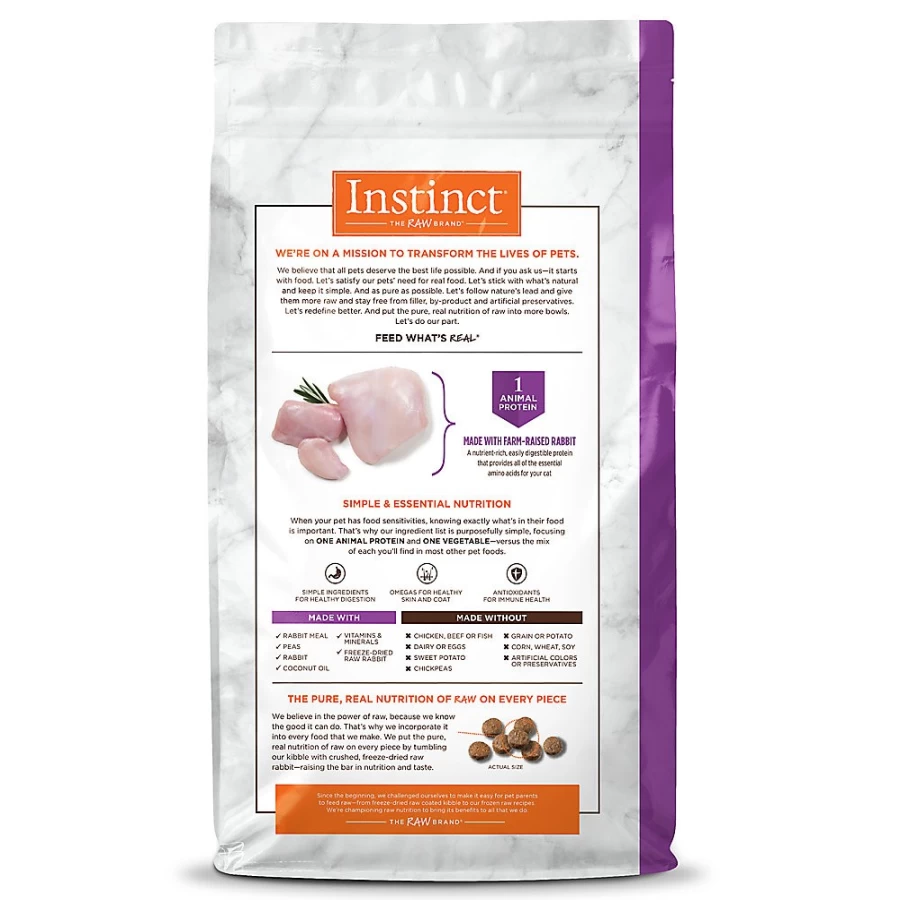 PetSmart Instinct Grain Free Rabbit Recipe Limited Ingredient Dry Cat Food