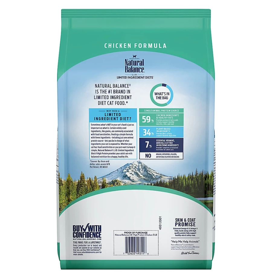PetSmart Natural Balance Grain Free High Protein Chicken Recipe Limited Ingredient Cat Food