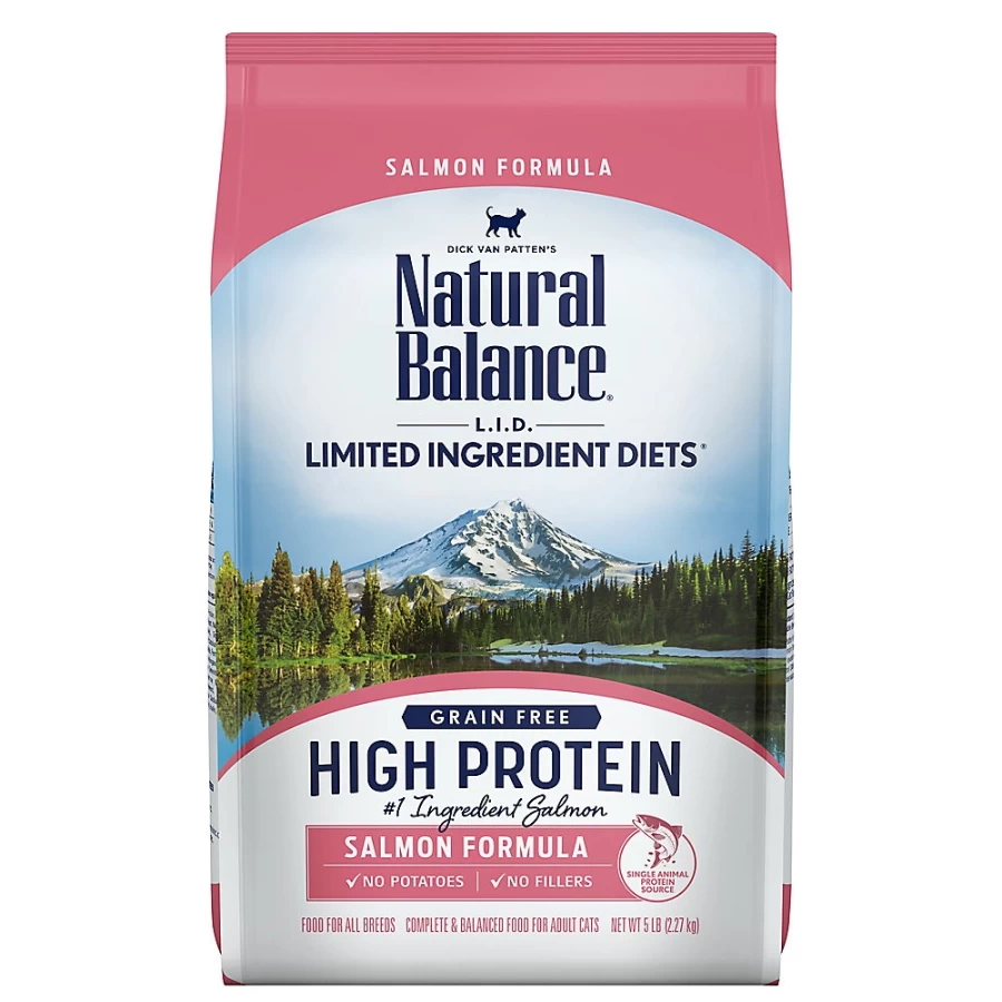 PetSmart Grain-Free Natural Balance Limited Ingredient Cat Food - High Protein Salmon Recipe for Optimal Feline Health