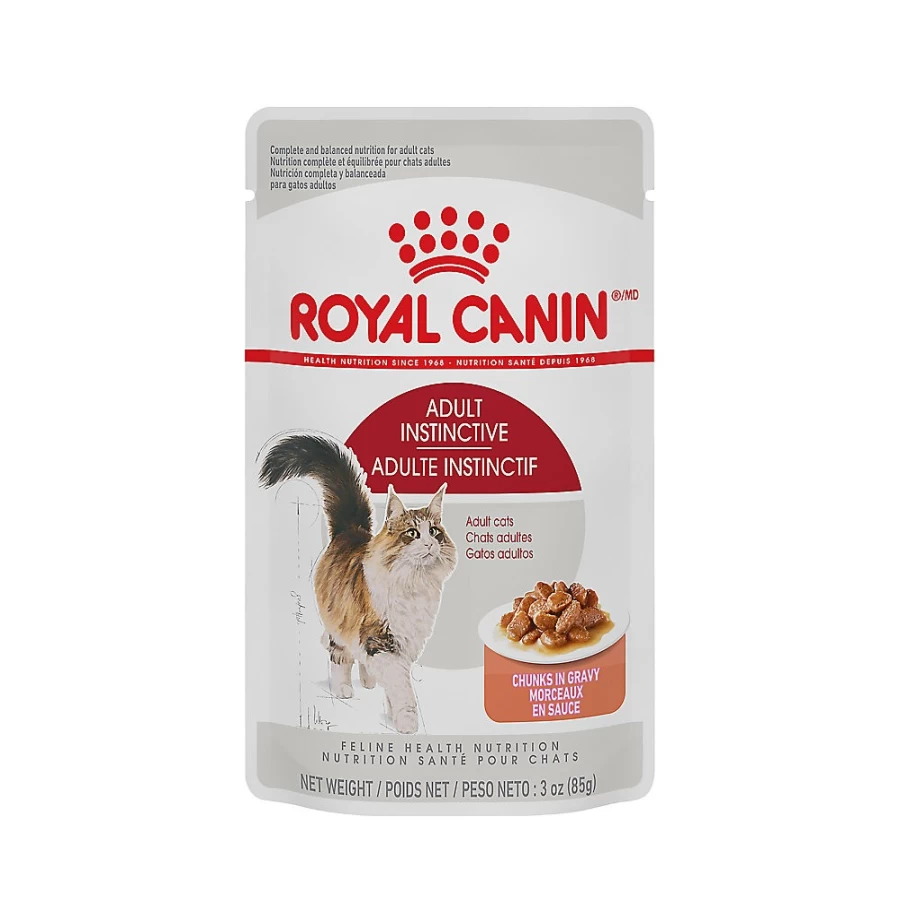 PetSmart Royal Canin Adult Cat Wet Food - Instinctive Chunks in Gravy, 3 oz Pouch