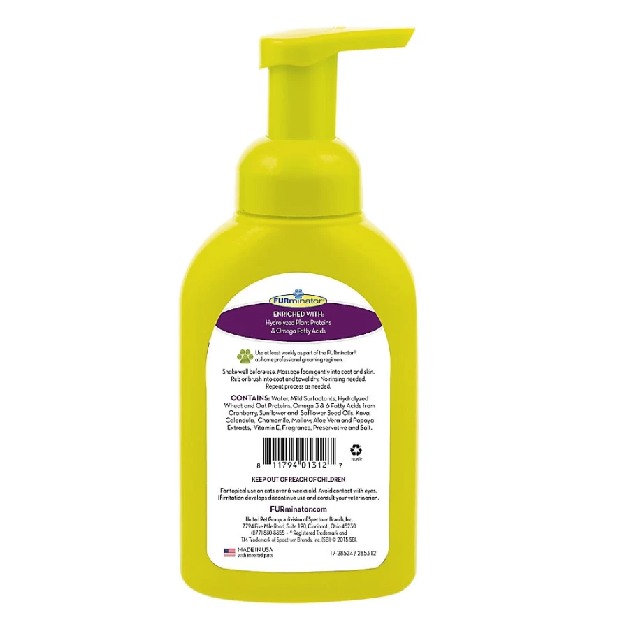 PetSmart FURminator Waterless De-Shedding Foam Shampoo for Cats - No Rinse Formula