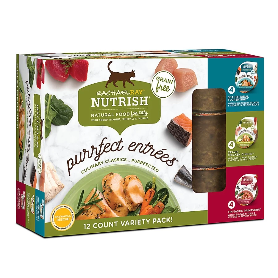 Rachael Ray Nutrish Purrfect Entrees Wet Cat Food Variety Pack | Grain-Free Pate | Natural Ingredients | PetSmart