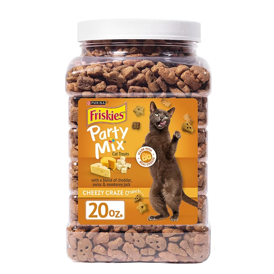 PetSmart Purina Friskies Cheezy Craze Crunch Cat Treats - Party Mix Flavor