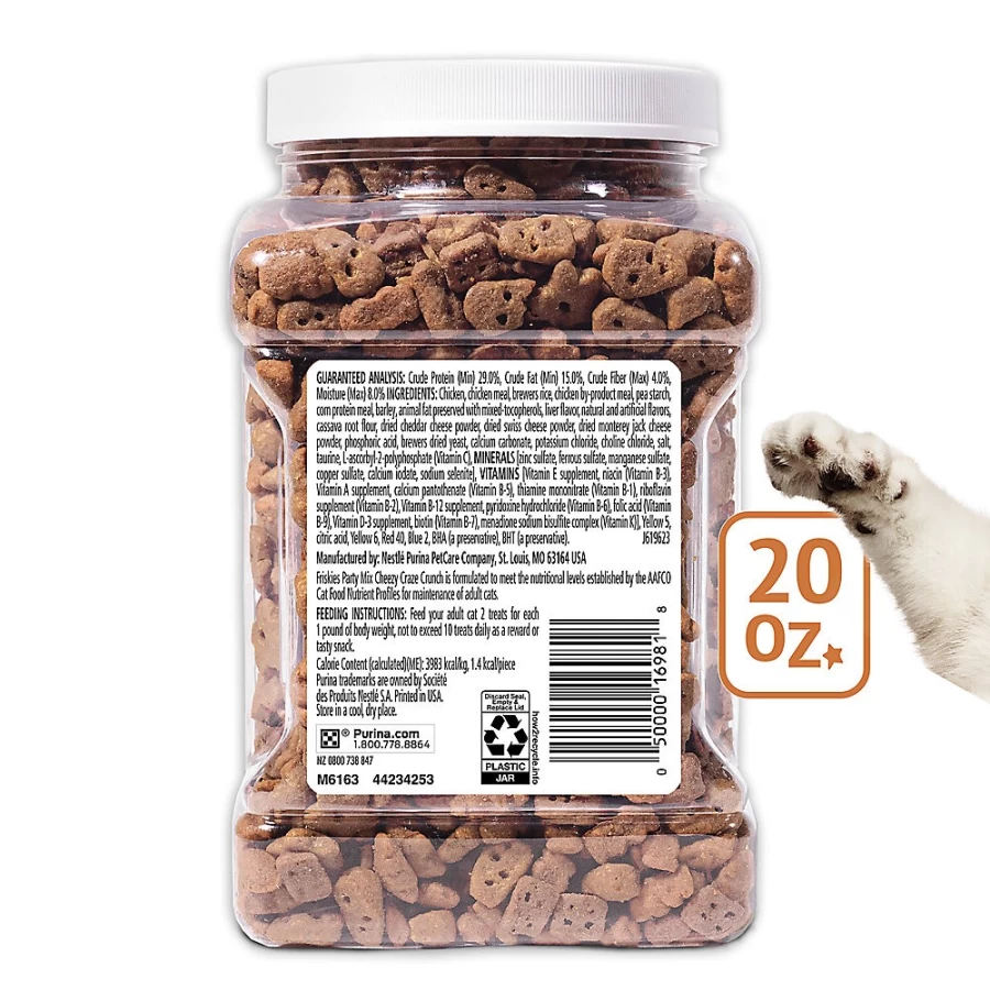 PetSmart Purina Friskies Cheezy Craze Crunch Cat Treats - Party Mix Flavor