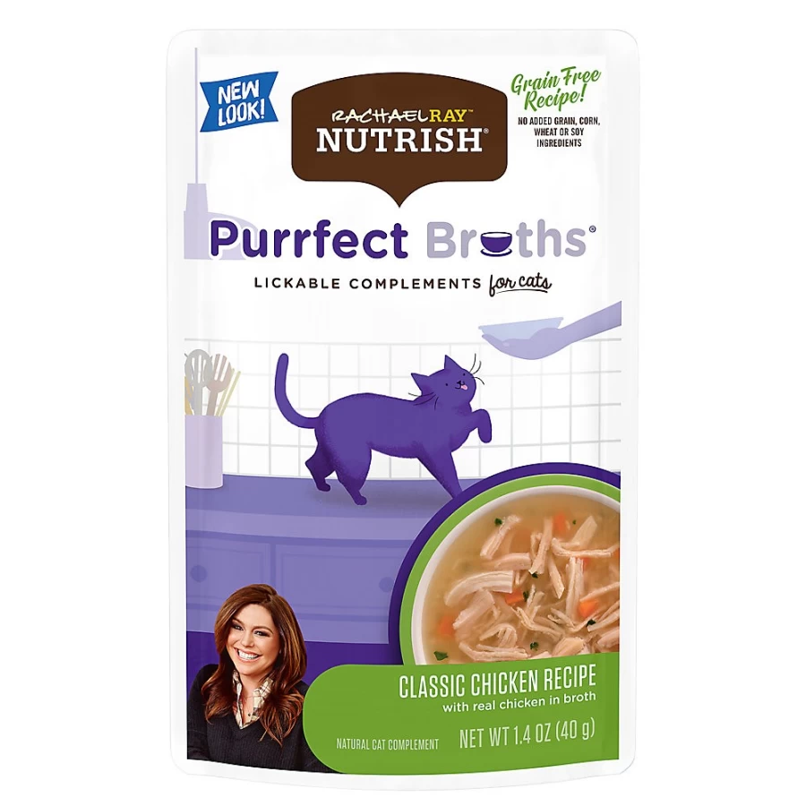 PetSmart Rachael Ray Nutrish Purrfect Broths Cat Treats - 1.4 oz Wet Cat Food Topper & Supplement