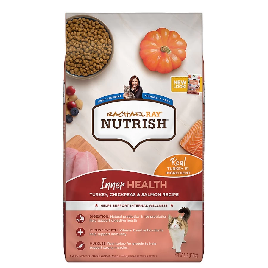 PetSmart Rachael Ray Nutrish All Life Stages Dry Cat Food with Turkey, Chickpeas & Salmon - Premium Natural Recipe