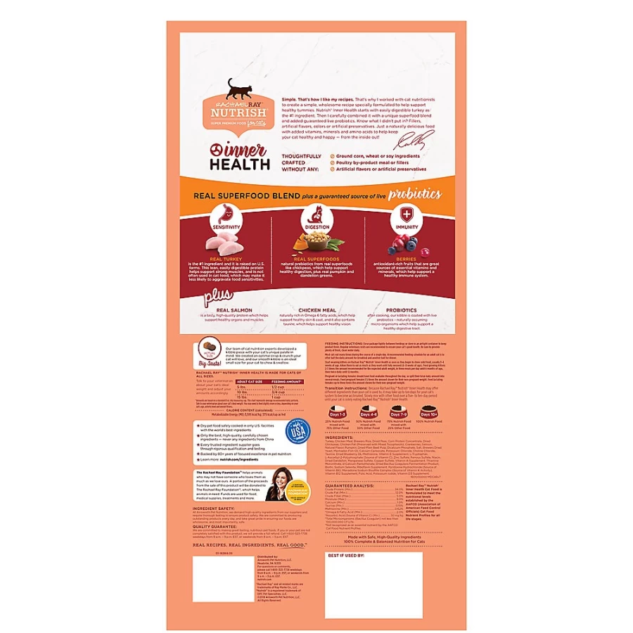 PetSmart Rachael Ray Nutrish All Life Stage Dry Cat Food with Turkey, Chickpeas & Salmon Recipe
