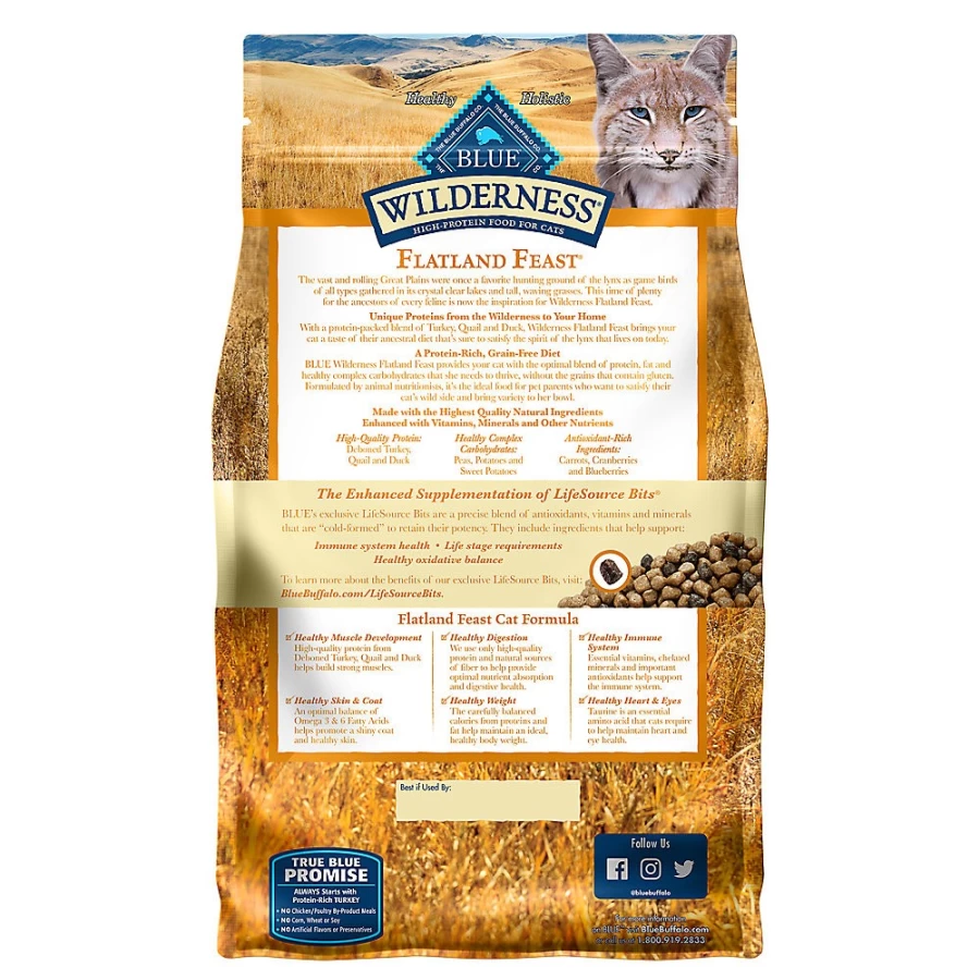 PetSmart Blue Buffalo Wilderness Grain-Free Adult Dry Cat Food with Turkey, Quail & Duck