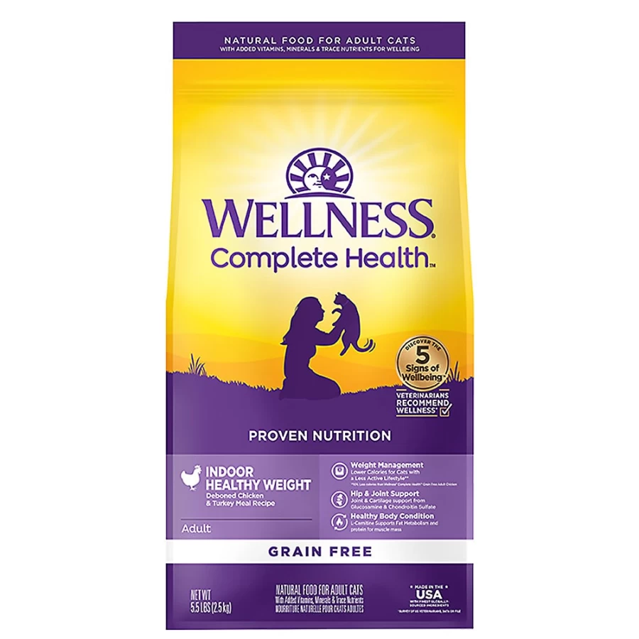 PetSmart Wellness Complete Health Natural Indoor Cat Food with Chicken, Chicken Meal & Turkey Meal for Weight Management