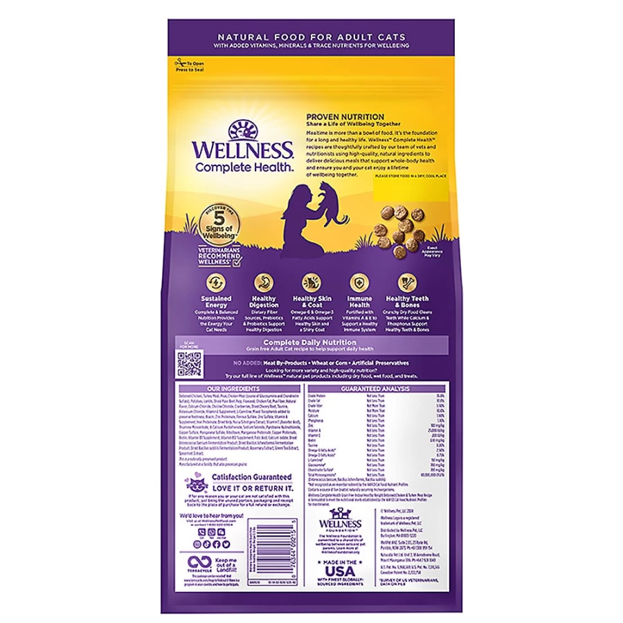 PetSmart Wellness Complete Health Natural Indoor Cat Food with Chicken, Chicken Meal & Turkey Meal for Weight Management