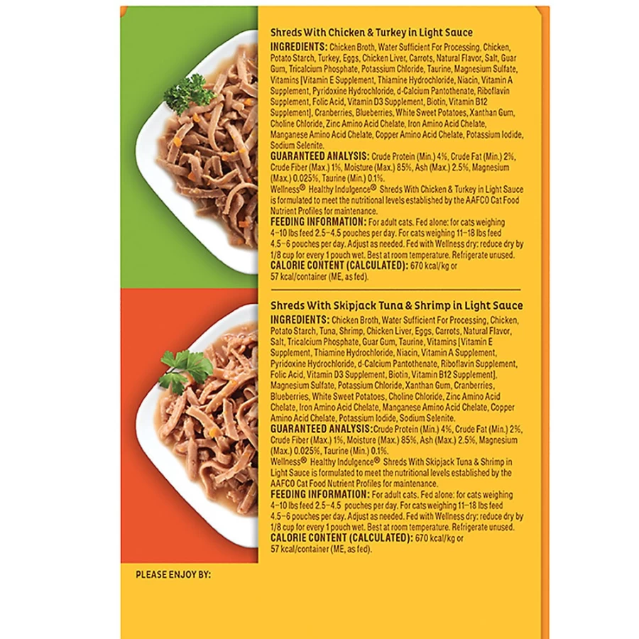 PetSmart Grain Free Wellness Shreds Variety Pack - Premium Adult Cat Food for Optimal Health