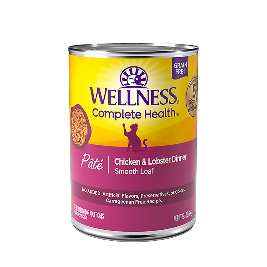 PetSmart Grain-Free Wellness Pate Cat Food with Chicken & Lobster - Natural Wet Food for Cats