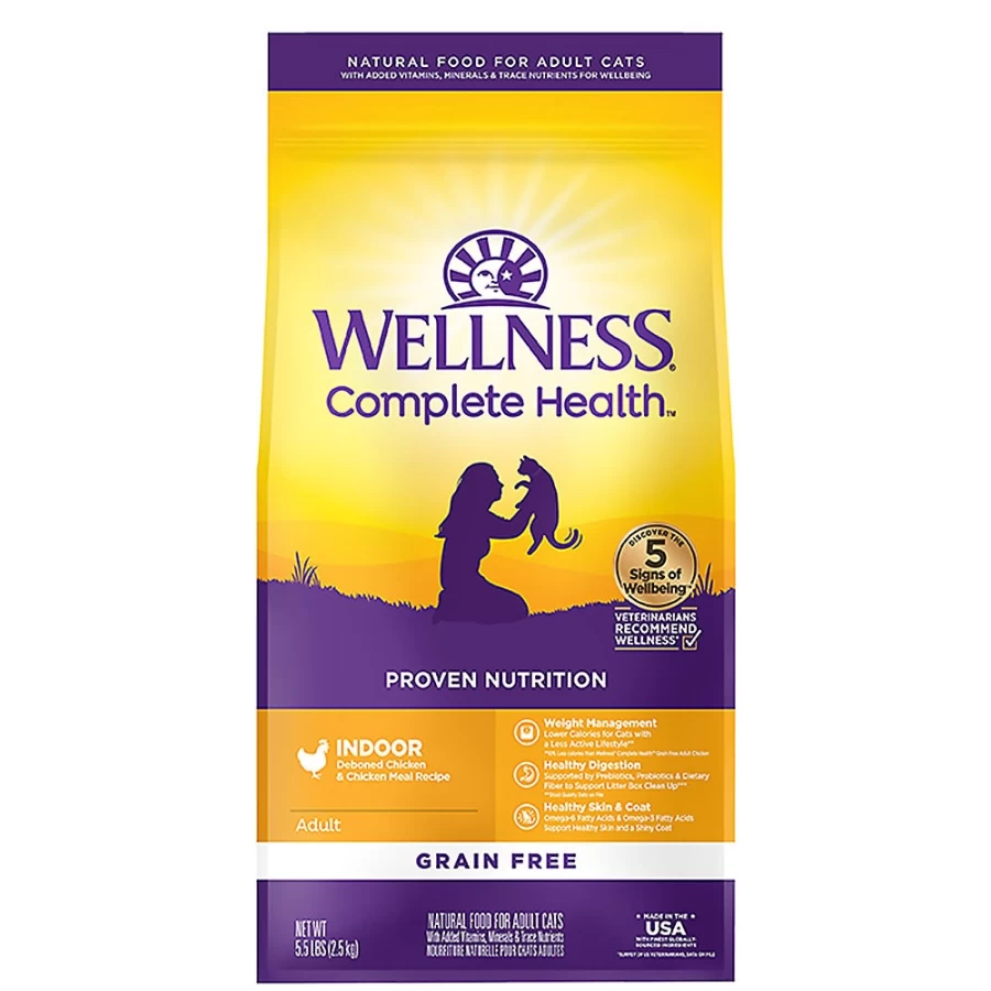 "PetSmart Wellness Complete Health Grain Free Indoor Cat Food - Natural Recipe with Deboned Chicken & Chicken Meal"