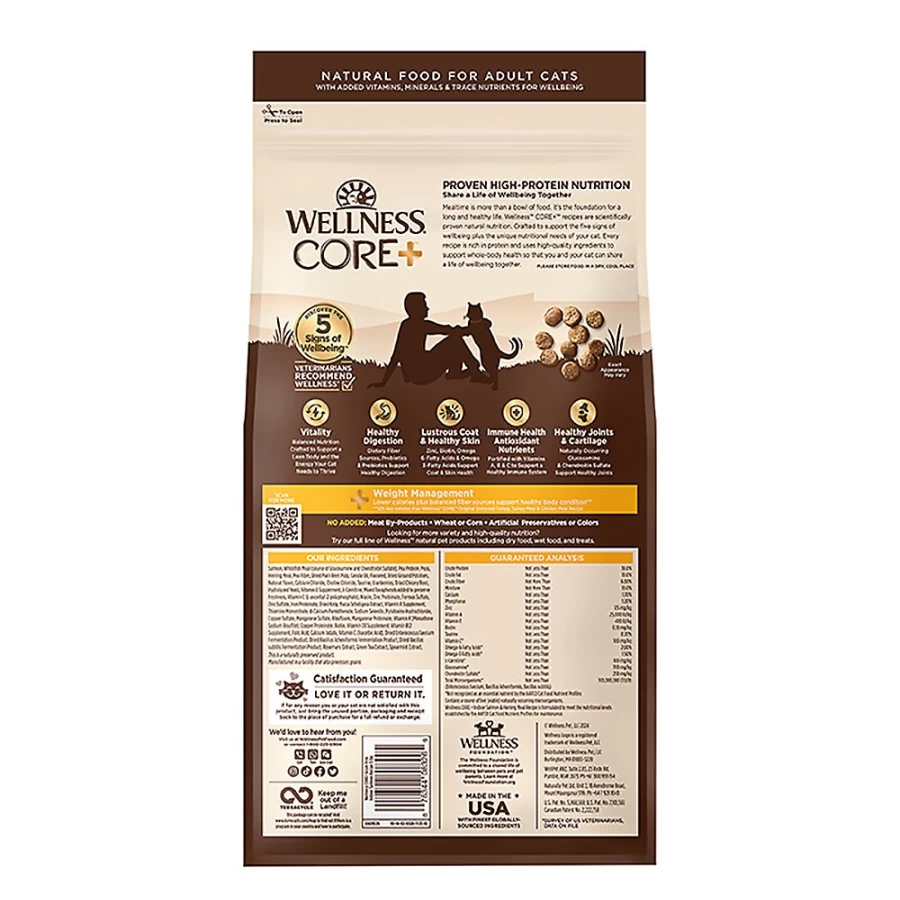 Wellness CORE Grain Free Indoor Adult Cat Food - Natural Salmon & Herring Recipe by PetSmart