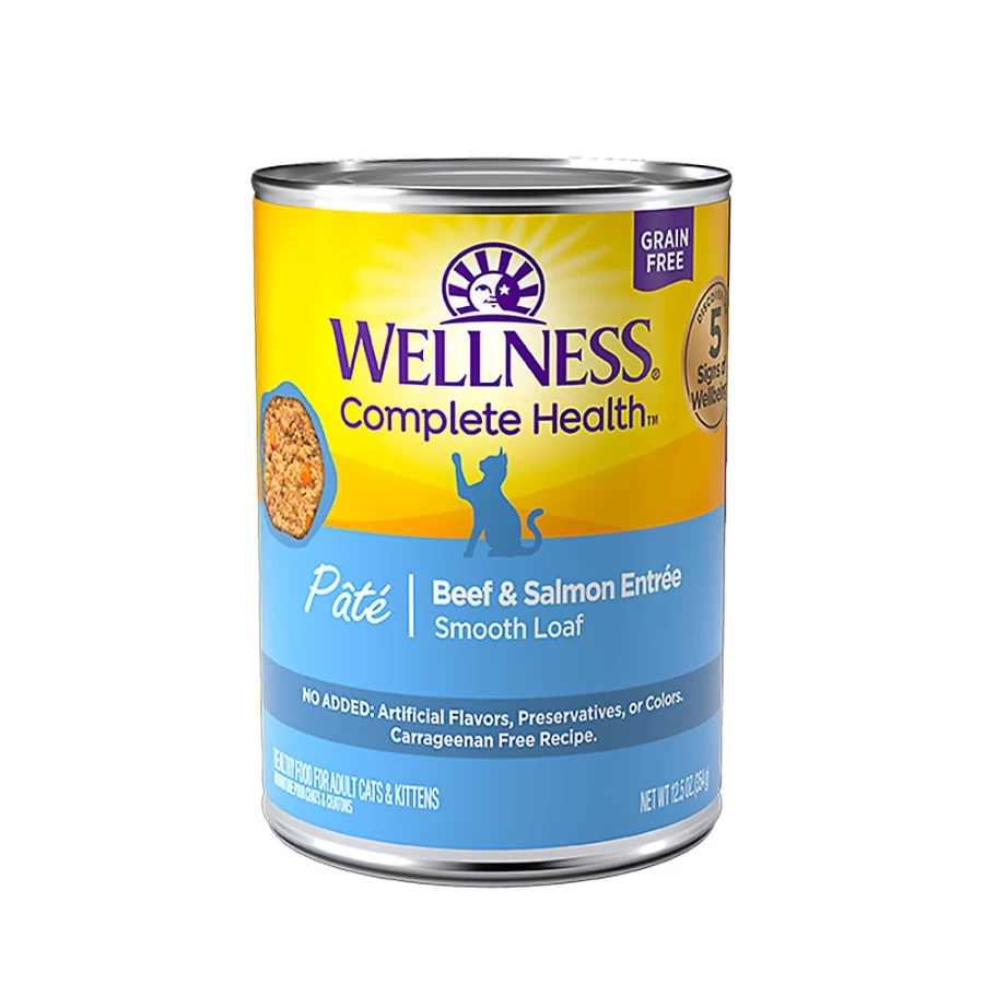 PetSmart Grain-Free Wellness Pate Cat Food with Beef & Salmon - Natural Recipe for Optimal Feline Health