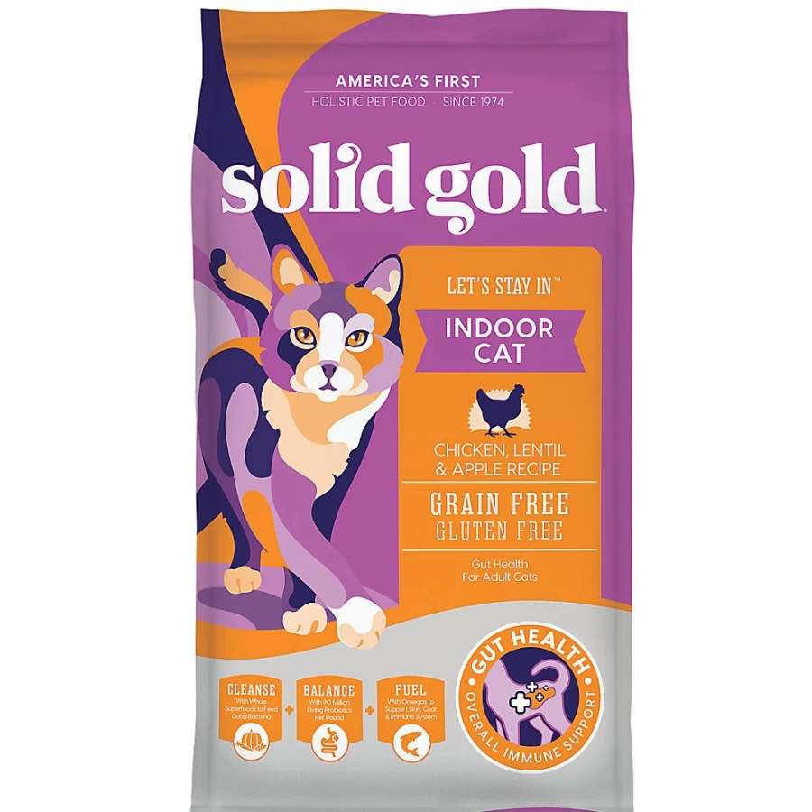 PetSmart Solid Gold Let's Stay In Trade Grain-Free Gluten-Free Indoor Cat Food for Optimal Health