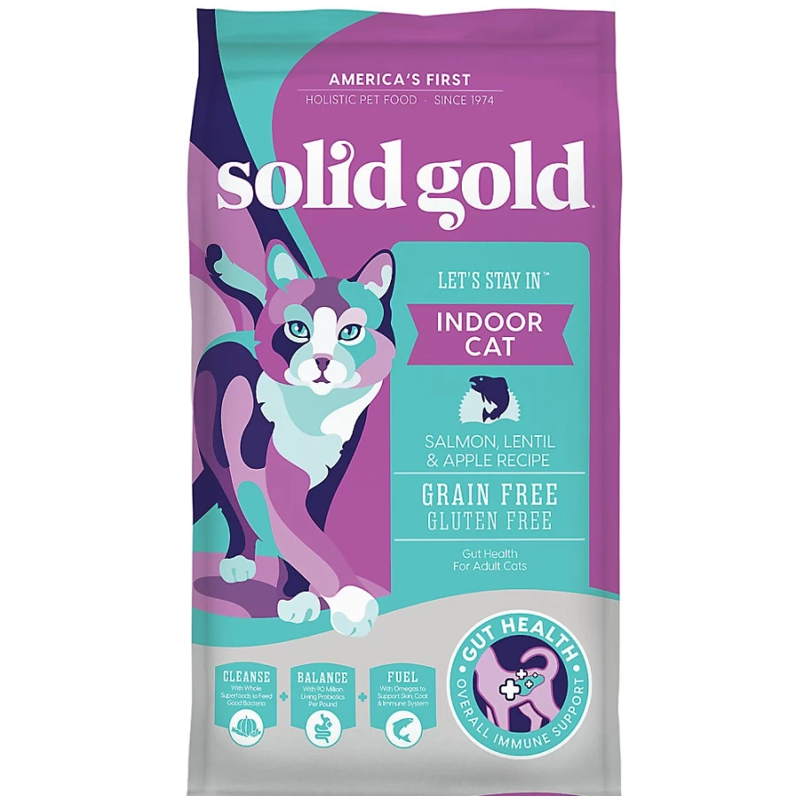 PetSmart Solid Gold Let's Stay In Trade Grain-Free Gluten-Free Indoor Adult Cat Food for Optimal Health