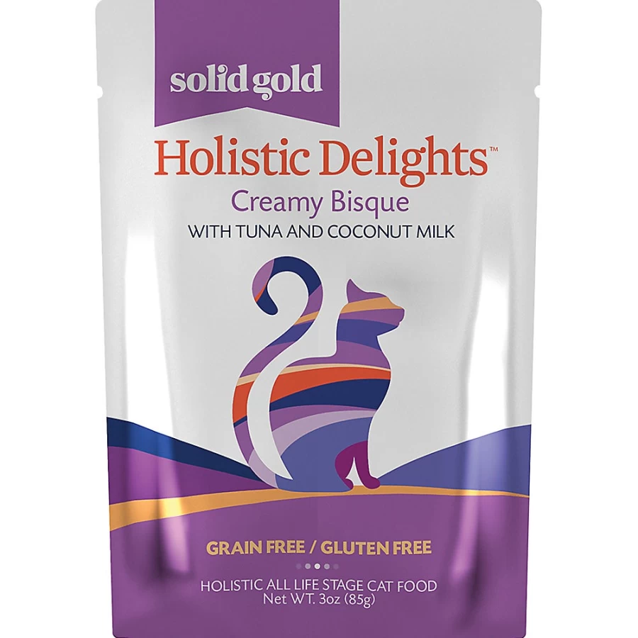PetSmart Solid Gold Holistic Delights Grain-Free Gluten-Free Creamy Bisque Cat Food for Sensitive Stomachs