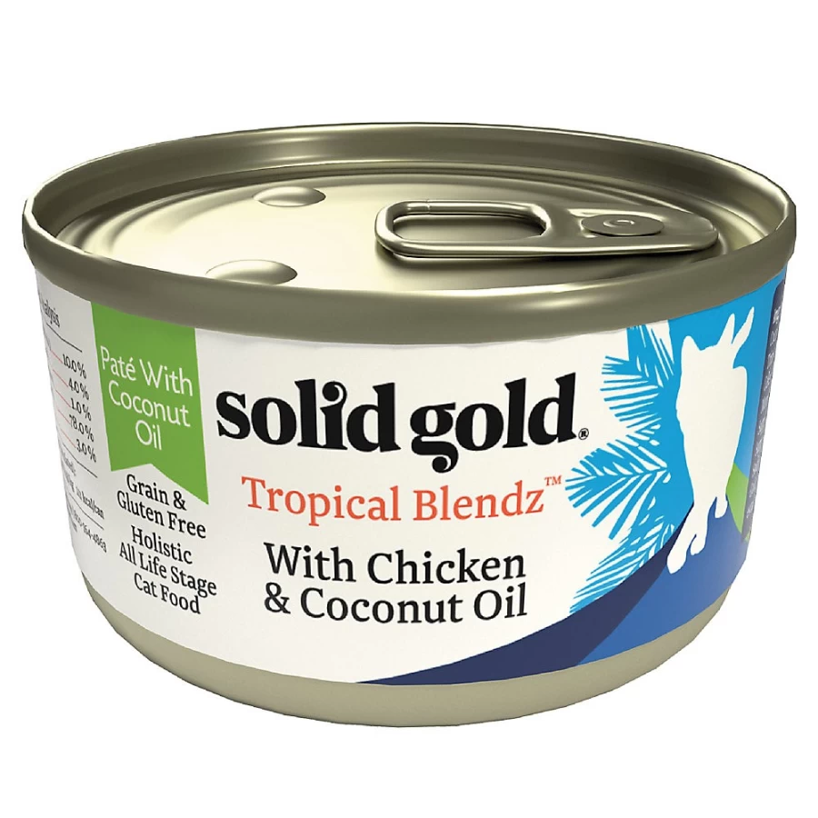 PetSmart Solid Gold Tropical Blendz Grain-Free Gluten-Free Cat Food Pate for Optimal Feline Health