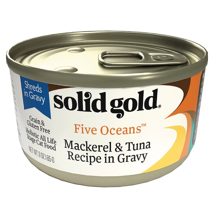 PetSmart Solid Gold Five Oceans Grain-Free Gluten-Free Cat Food Shreds for Optimal Feline Health