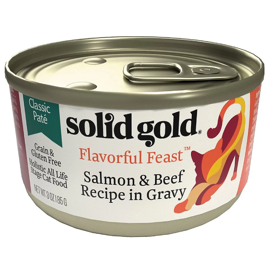 PetSmart Solid Gold Grain-Free Cat Food - Classic Pate Recipe, Gluten-Free & Flavorful Feast for Cats